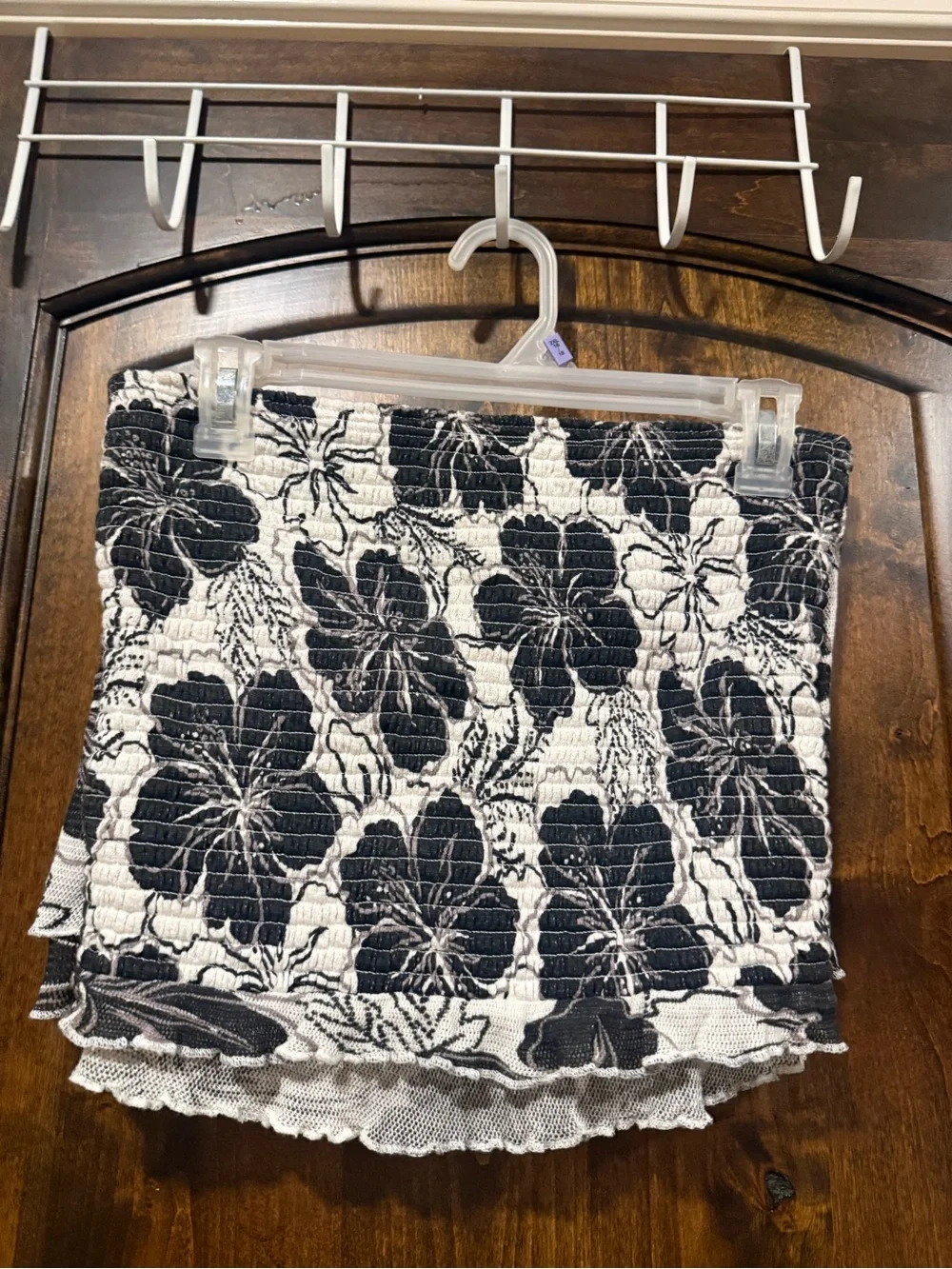 WORN ONCE free people Black & White Floral Tube Top